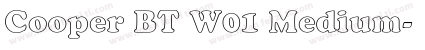 Cooper BT W01 Medium字体转换